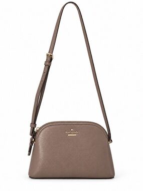Kate Spade New York Taupe Pebbled Leather Dome Crossbody Bag NWOT